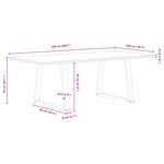 vidaXL Table à manger marron clair bois de chêne massif rectangulaire