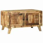 vidaXL Table basse Marron 80 x 54 x 45 cm Bois de manguier brut massif
