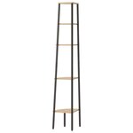 vidaXL Étagère d'angle 5 niveaux Marron clair et noir 45 5x31 5x180 cm