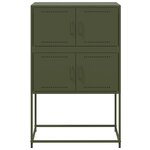vidaXL Buffet vert olive 68 5x38 5x107 cm acier