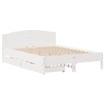 vidaXL Cadre de lit sans matelas blanc 120x190 cm bois de pin massif