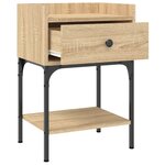 vidaXL Tables de chevet 2Pièces chêne sonoma 40 5x31x60cm bois ingénierie