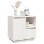 vidaXL Tables de chevet 2 Pièces Blanc 50x34x50 cm Bois de pin massif