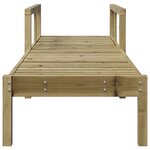 vidaXL Chaise longue 199 5x62x55 cm bois de pin imprégné