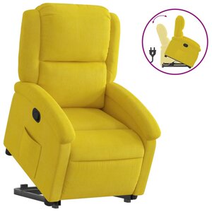 vidaXL Fauteuil inclinable Jaune Velours