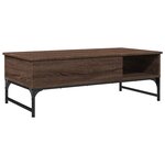 vidaXL Table basse chêne marron 100x50x35cm bois d'ingénierie et métal