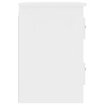 vidaXL Table de chevet murale blanc brillant 41 5x36x53 cm