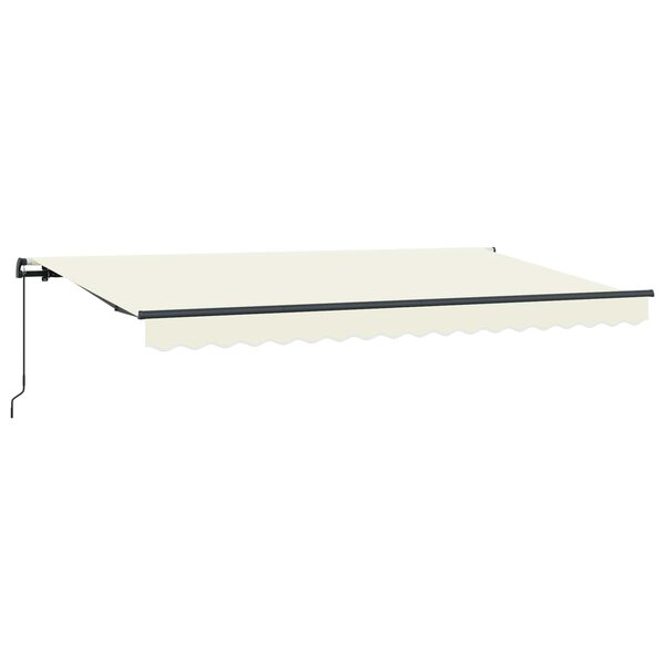 vidaXL Auvent Rétractable Crème 350 x 200 cm tissu