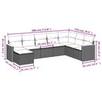 vidaXL Salon de jardin avec coussins 8 Pièces beige résine tressée