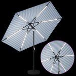 vidaXL Parasol de jardin avec lumières LED et base 300 x 300 cm