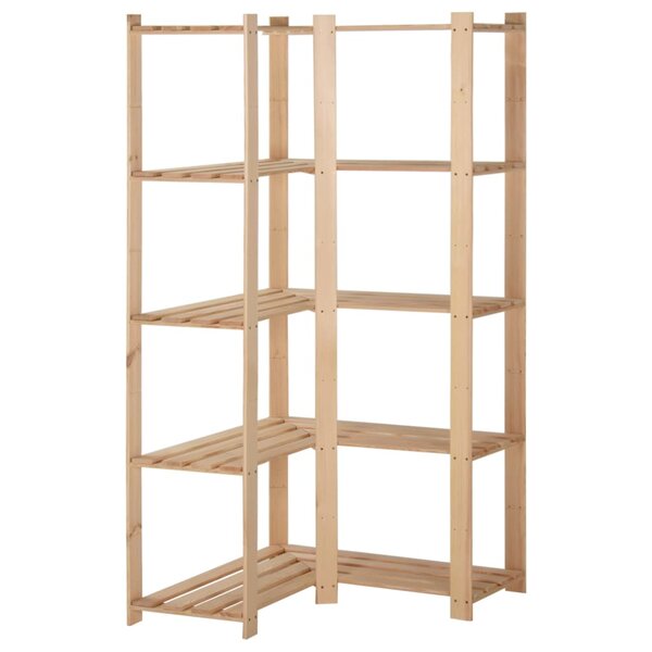 vidaXL Étagère d'angle de rangement 5 niveaux 82 5x82 5x170 cm Pin