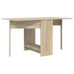 vidaXL Table à dîner 138 x 70 x 73 5 cm Bois d'ingénierie Chêne Sonoma