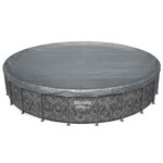 Bestway Couverture de piscine Ø6 71 m Rond Polyester Gris