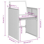 vidaXL Chaises de jardin avec coussins lot de 4 gris résine tressée