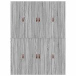 vidaXL Cadre de lit avec rangement Gris Sonoma 150 x 200 cm