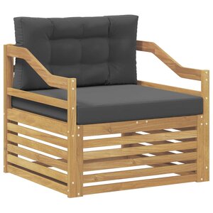 vidaXL Canapé d’extérieur Blanc et anthracite