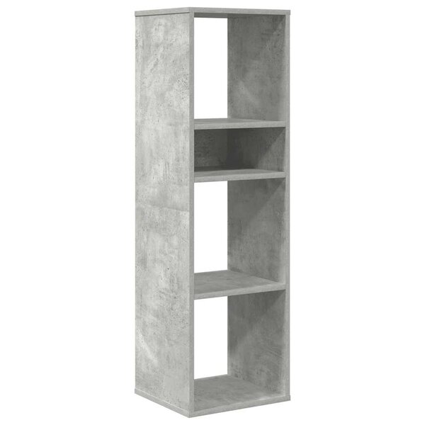 vidaXL Bibliothèque gris béton 34x31x112 cm bois d'ingénierie