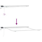 vidaXL Store Manuel Rétractable avec LED Noir 300x250 cm