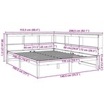 vidaXL Lit bibliothèque sans matelas 135x190 cm bois de pin massif