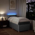vidaXL Sommier à lattes de lit avec matelas gris clair 80x200 cm tissu