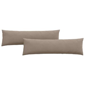 vidaXL Coussins de canapé 2 Pièces Taupe 145 x 40 cm tissu