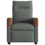 vidaXL Fauteuil inclinable en tissu gris foncé