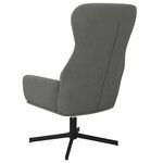 vidaXL Chaise de relaxation Gris foncé Velours