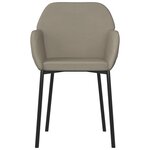 vidaXL Chaises à manger lot de 2 Gris clair Velours