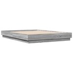 vidaXL Cadre de lit sonoma gris 140x200 cm bois d'ingénierie