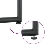 vidaXL Ensemble de salle à manger pour jardin 9 Pièces Noir Acier