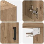 vidaXL Meuble mural chêne artisanal 60 x 31 x 70 cm Bois d'ingénierie