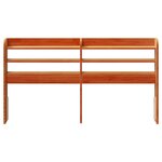 vidaXL Tête de lit avec étagères marron cire 135 cm bois massif de pin