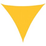 vidaXL Voile d'ombrage 160 g/m² triangulaire jaune 5x5x5 m PEHD