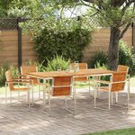 vidaXL Ensemble de salle à manger pour jardin 7 Pièces