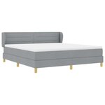 vidaXL Lit à ressorts avec matelas Gris clair 180 x 200 cm tissu
