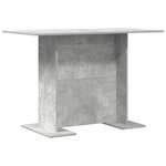 vidaXL Table de salle à manger Gris béton 110 x 60 x 75 cm