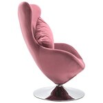 vidaXL Fauteuil pivotant en forme d'œuf avec coussin Rose Velours