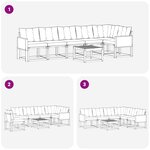vidaXL Ensemble de canapés d'extérieur 7 pc Naturel et Beige