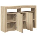 vidaXL Buffet avec lumières LED chêne sonoma 115 5x30x75 cm