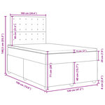 vidaXL Sommier à lattes de lit avec matelas gris foncé 120x190cm tissu