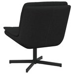 vidaXL Chaise tournante Noir Polyester Standard Pivotante