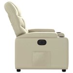 vidaXL Fauteuil inclinable électrique Crème Similicuir