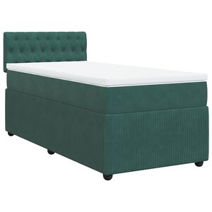 vidaXL Sommier à lattes de lit avec matelas Vert foncé 90x200 cm