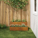 vidaXL jardinière 2 niveaux 100x60x45 cm en acier résistant aux intempéries