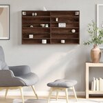 vidaXL Armoire à vitrine chêne marron 100x8 5x58 cm bois d'ingénierie