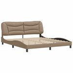 vidaXL Cadre de lit avec tête de lit Cappuccino 180x200 cm Similicuir