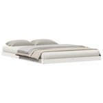 vidaXL Cadre de lit surélevé Blanc 213.5 x 104 x 9 cm Pin massif