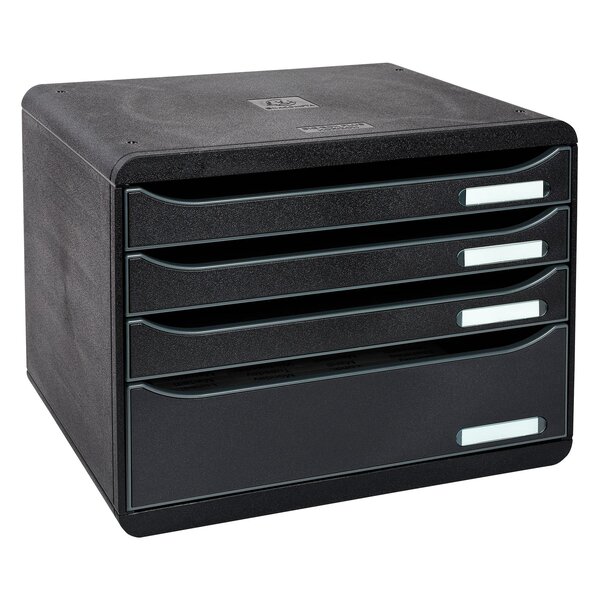 Module De Classement Big Box Plus Horizon 4 Tiroirs Ecoblack - Noir - Exacompta