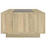 vidaXL Table basse avec LED infini chêne sonoma 116x69x40 cm
