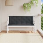 vidaXL Coussins de banc de jardin lot de 2 anthracite mélangé tissu